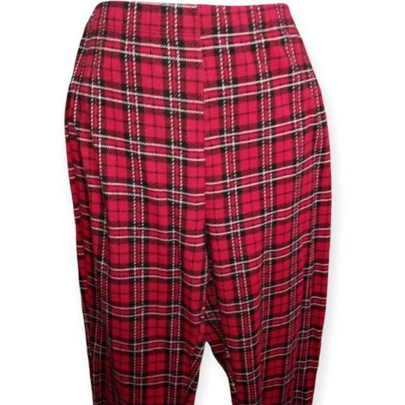 FOREVER 21 RED PLAID PANTS SZ.M EUC - Picture 3 of 5